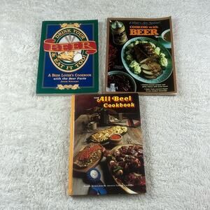 Beef and Beer Cookbook lot - bundle of 3 cookbooks